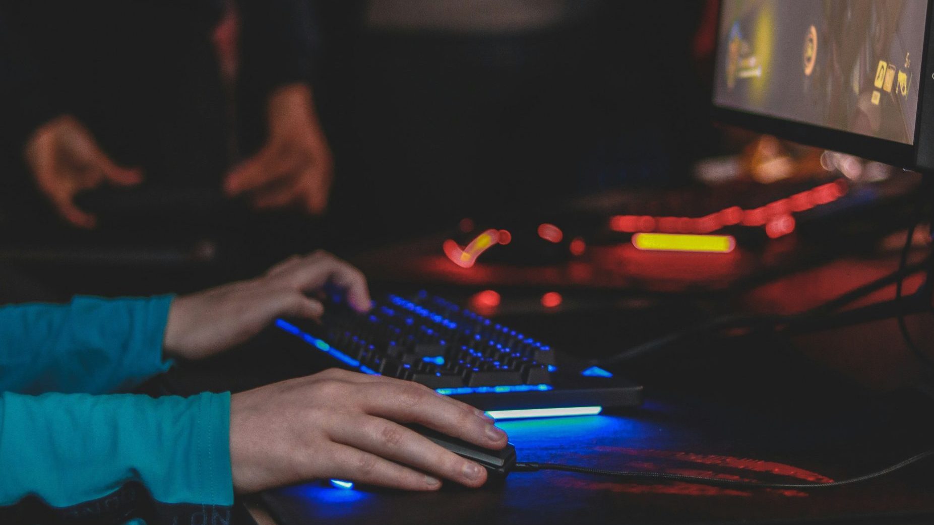 person using desktop